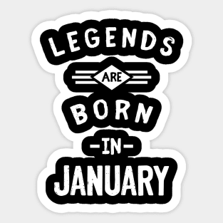 legends born in january Sticker